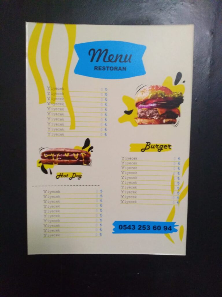 Örnek Menü Tasarımları 23