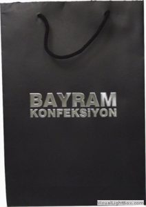 Bayram Konfeksiyon İnegöl karton çanta fuar karton çantası