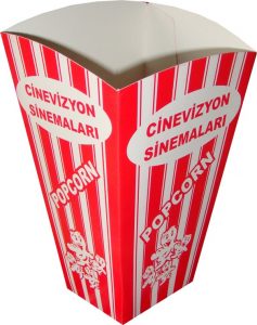 Orta boy popcorn kutu ambalajı